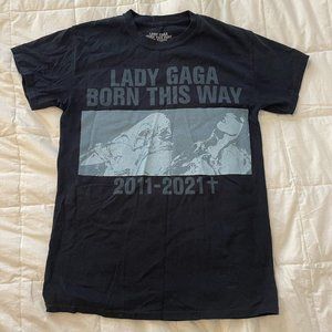 Lady Gaga Born This Way 10th Anniversary Date and Graphic T-Shirt